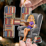 Custom Alphabet Book Christmas Gift For Book Girlie, Book Lover - Personalized Ornament