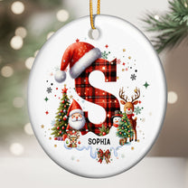 Custom Alphabet Christmas - Personalized Ceramic Ornament