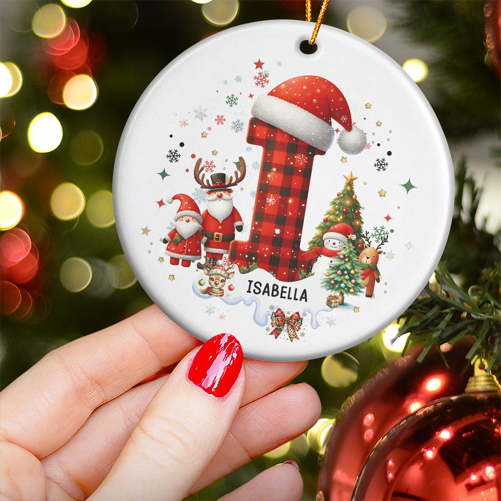 Custom Alphabet Christmas - Personalized Ceramic Ornament