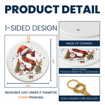 Custom Alphabet Christmas - Personalized Ceramic Ornament