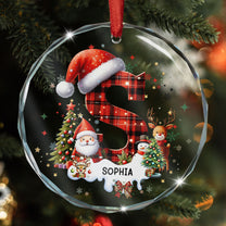 Custom Alphabet Christmas - Personalized Glass Ornament