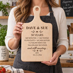 Custom Anniversary Counting Time, Custom Year For Couples, Him, Her, Parents - Personalized Cutting Board