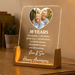 Custom Anniversary Counting Time, Custom Year For Couples, Him, Her, Parents - Personalized Night Light