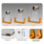Custom Anniversary Counting Time, Custom Year For Couples, Him, Her, Parents - Personalized Night Light