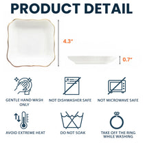 Custom Anniversary Month Flower Gift For Couples - Personalized Jewelry Dish