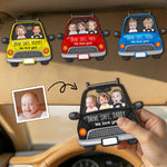 Custom Babies Face Drive Safe Daddy - Personalized Wooden Photo Car Visor Clip
