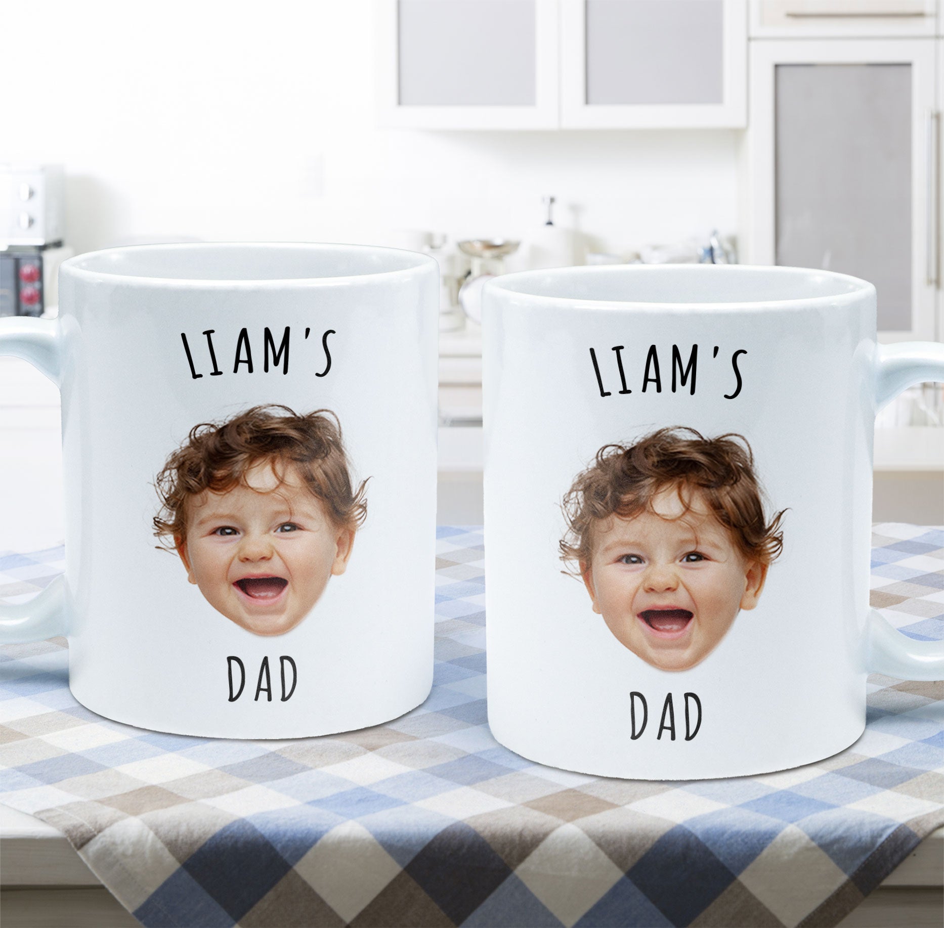 Personalized Coffee Mug Family Mom and Daughter Son Happiness Is