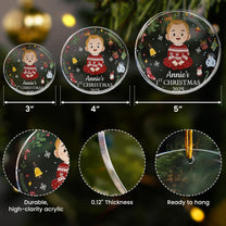 Custom Baby's First Christmas Ornament - Personalized Acrylic Ornament
