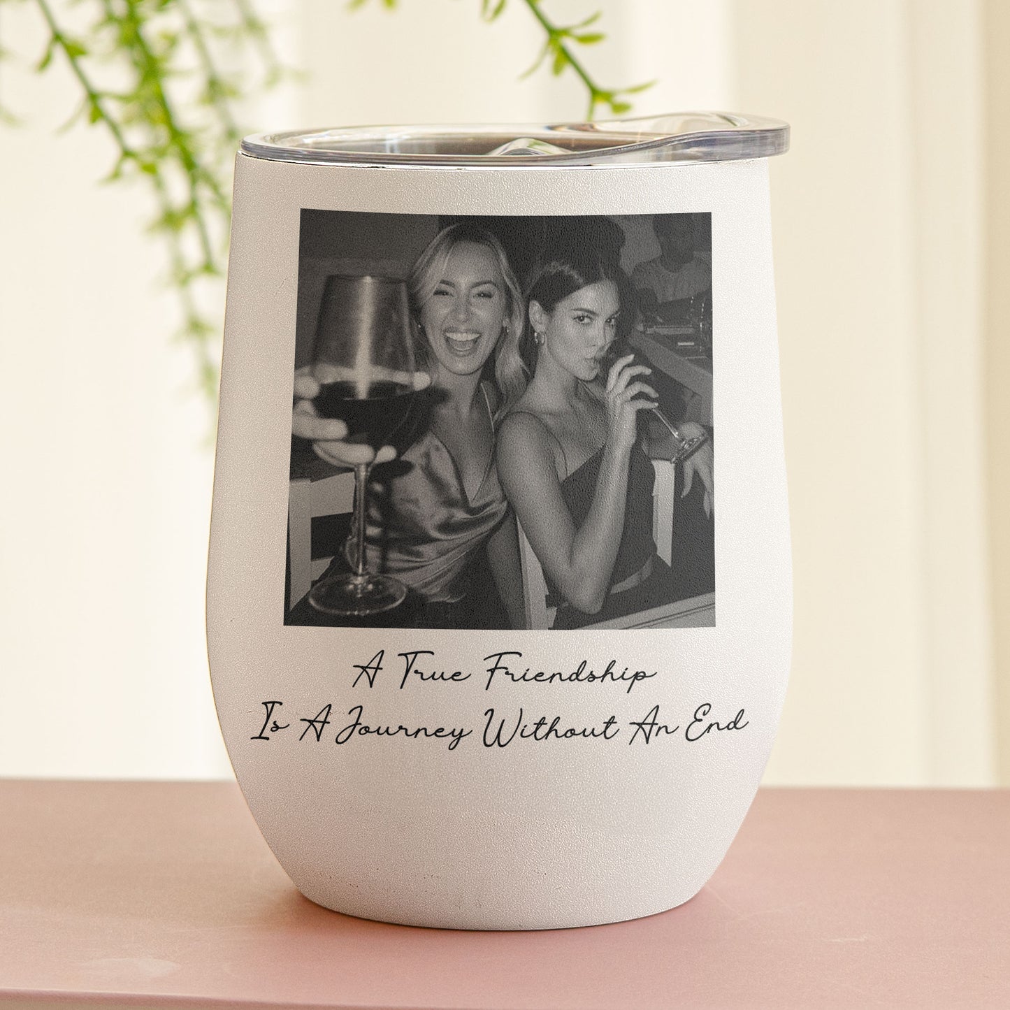 Custom Bestie Photo For Best Friend Friendship Thank You Gifts - Personalized Wine Tumbler