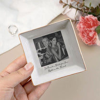 Custom Bestie Photo Trinket Tray For Best Friend Friendship Thank You Gifts - Personalized Jewelry Dish