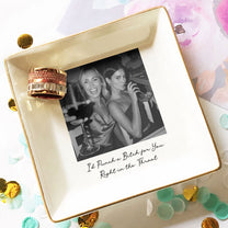 Custom Bestie Photo Trinket Tray For Best Friend Friendship Thank You Gifts - Personalized Jewelry Dish