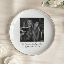 Custom Bestie Photo Trinket Tray For Best Friend Friendship Thank You Gifts - Personalized Jewelry Dish