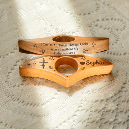 Custom Bible Verse With Birth Flower - Personalized Book Page Holder