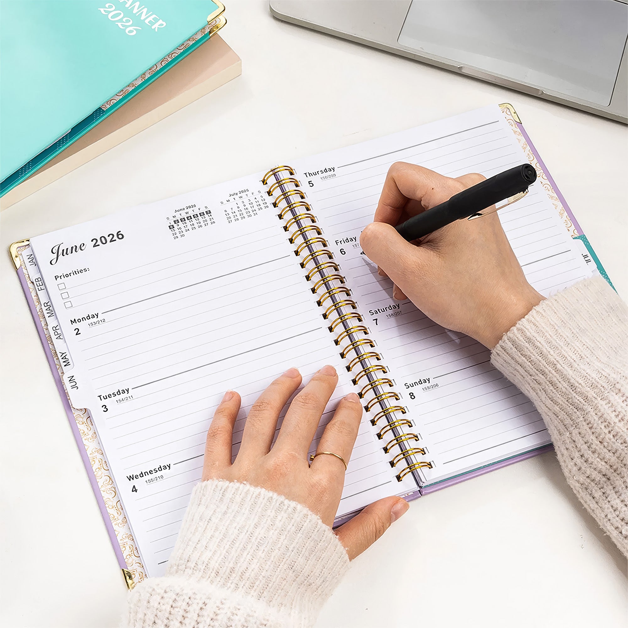 Custom Birth Flower Bullet Goal Planner - Personalized 2026 Planner