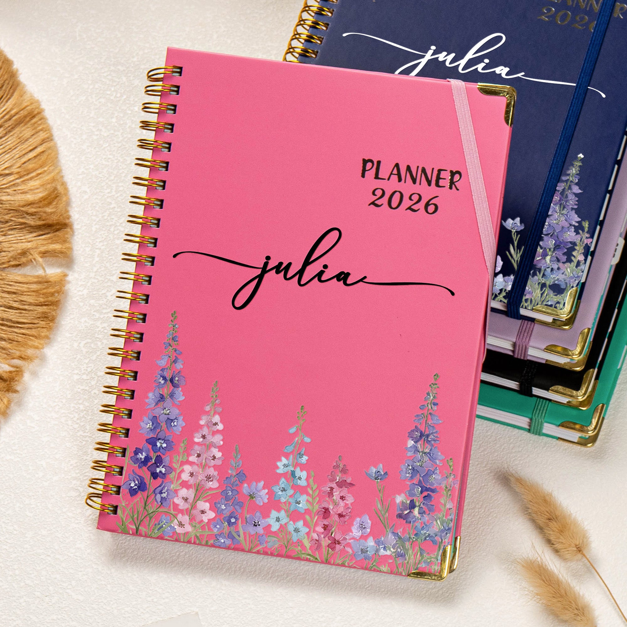 Custom Birth Flower Bullet Goal Planner - Personalized 2026 Planner