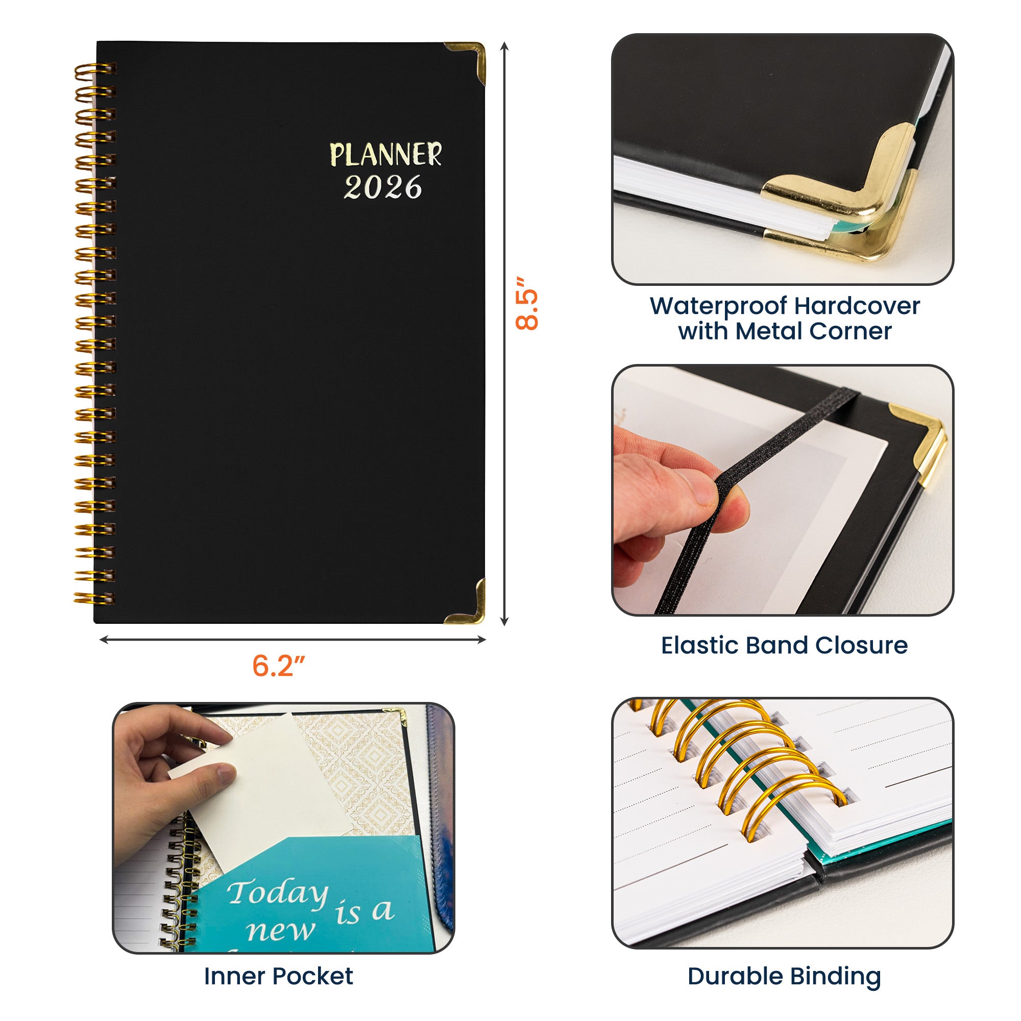 Custom Birth Flower Bullet Goal Planner - Personalized 2026 Planner