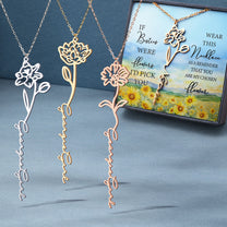 Custom Birth Flower For Friends, Daughter - Custom Name Necklace