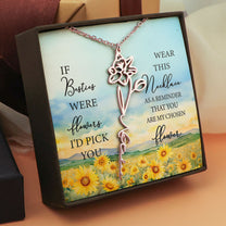 Custom Birth Flower For Friends, Daughter - Custom Name Necklace