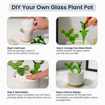 Custom Birth Flower For Friends, Daughter, Granddaughter - Personalized Plant Pot With Glass Succulents