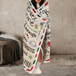 Custom Birth Flower Gift For Her - Personalized Wearable Blanket Hoodie