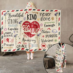 Custom Birth Flower Gift For Her - Personalized Wearable Blanket Hoodie