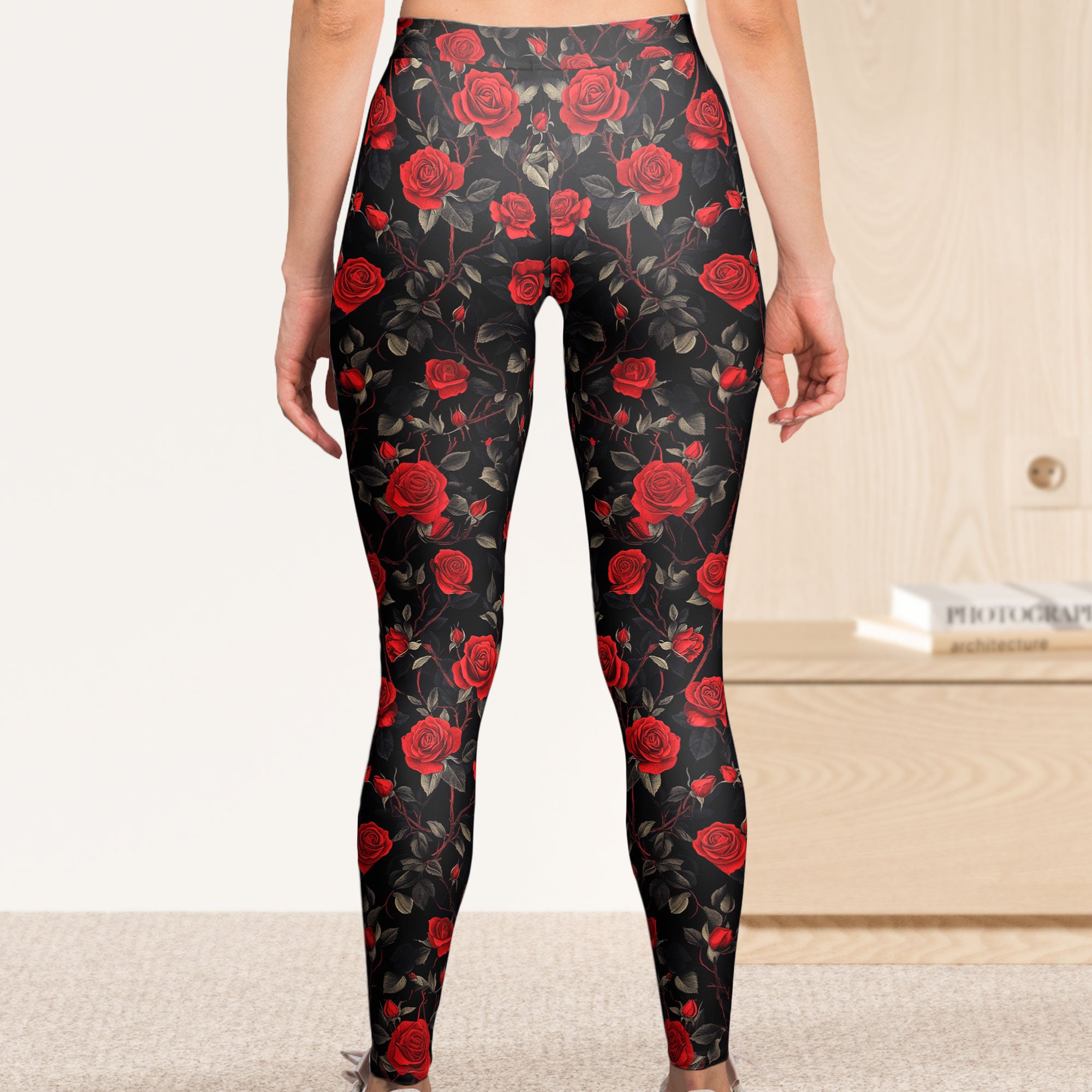 Custom Birth Flower Gothic Floral For Women, Girl - Personalized Leggings