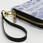 Custom Birth Flower It Takes A Long Time To Grow An Old Friend Toile De Jouy - Personalized Leather Long Wallet