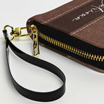 Custom Birth Flower Monogram Letter - Personalized Leather Long Wallet