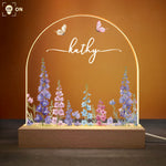 Custom Birth Flower Night Light For Baby Girl Daughter Nursery Decor - Personalized LED Light
