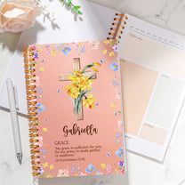 Custom Birth Flower With Bible Verse Match With Name - Personalized Prayer Journal