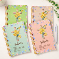 Custom Birth Flower With Bible Verse Match With Name - Personalized Prayer Journal