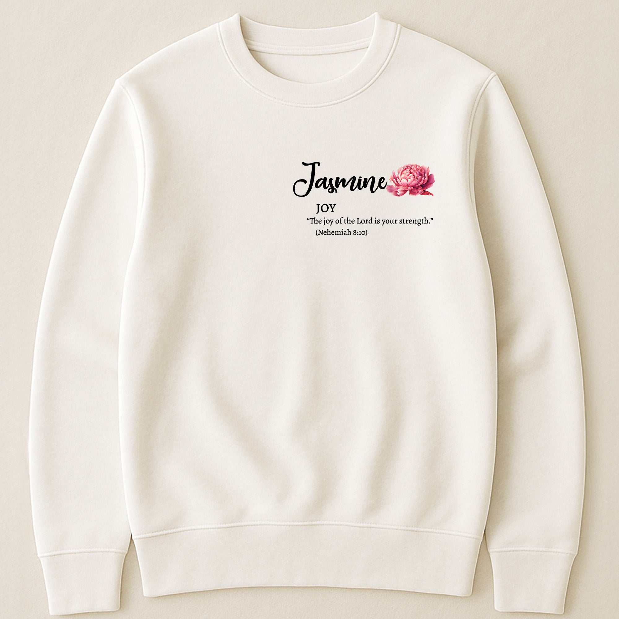 Custom Birth Flower With Bible Verse Match With Name For Her - Personalized Shirt