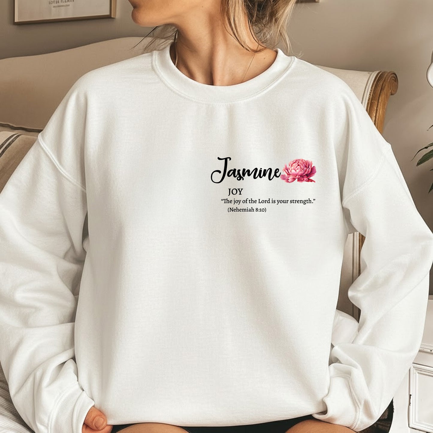 Custom Birth Flower With Bible Verse Match With Name For Her - Personalized Shirt