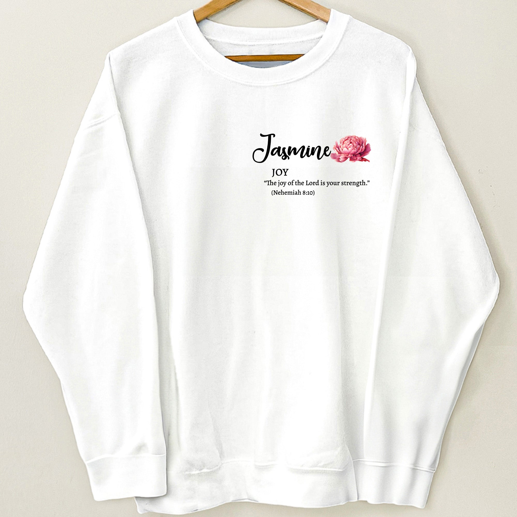 Custom Birth Flower With Bible Verse Match With Name For Her - Personalized Shirt