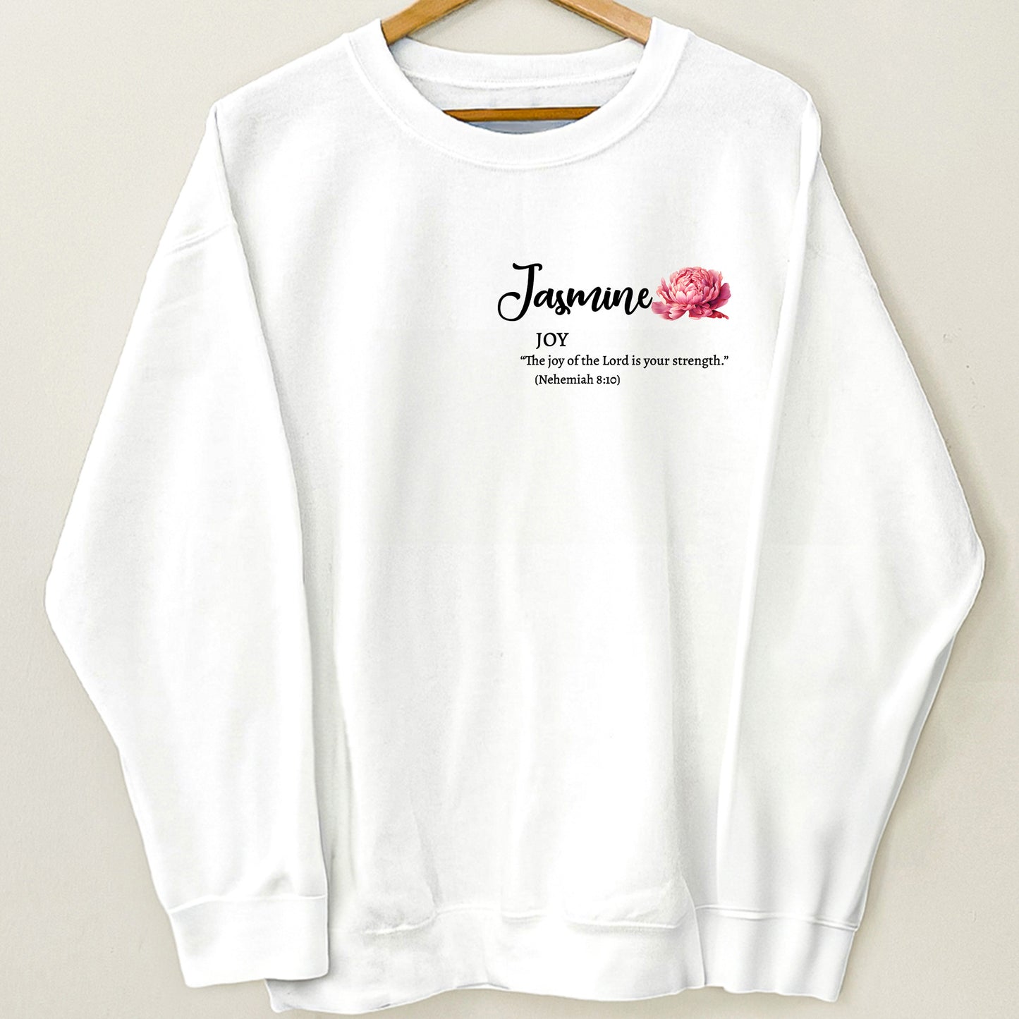 Custom Birth Flower With Bible Verse Match With Name For Her - Personalized Shirt