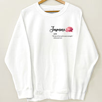 Custom Birth Flower With Bible Verse Match With Name For Her - Personalized Shirt