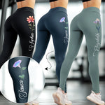 Custom Birth Flower With Name - Personalized Leggings
