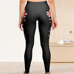 Custom Birth Flower With Name - Personalized Leggings