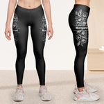 Custom Birth Flower & Name For Girls, Women - Personalized Leggings