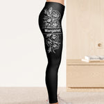 Custom Birth Flower & Name For Girls, Women - Personalized Leggings