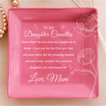 Custom Birth Flower Gift For Her Daughter Granddaughter - Personalized Jewelry Dish