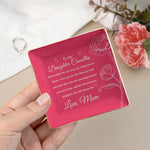 Custom Birth Flower Gift For Her Daughter Granddaughter - Personalized Jewelry Dish