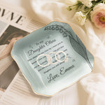 Custom Birth Flower Gift For Her Daughter Granddaughter - Personalized Jewelry Dish