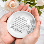 Custom Birth Flower Gift For Her Daughter Granddaughter - Personalized Jewelry Dish