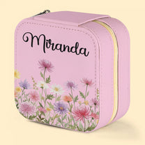 Custom Birth Flower & Name For Her, Daughter, Wife, Sister, Friend - Personalized Jewelry Box