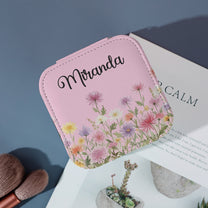 Custom Birth Flower & Name For Her, Daughter, Wife, Sister, Friend - Personalized Jewelry Box
