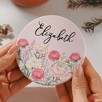 Custom Birth Flower & Name For Her, Gift For Friends, Coworkers, Daughters, Sisters - Personalized Coaster