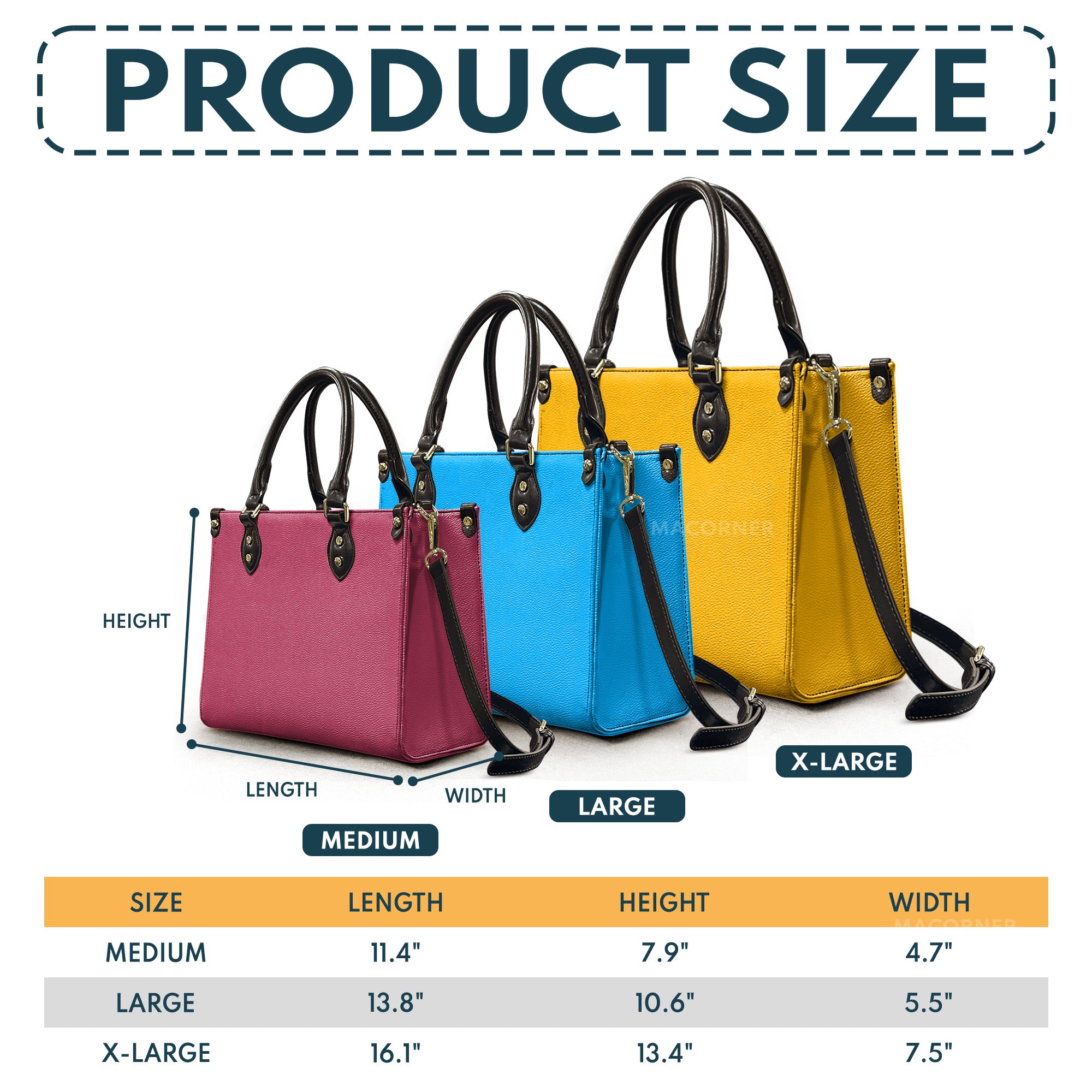 Custom Birth Flower & Name For Her, Wife, Daughter, Sister - Personalized Leather Bag