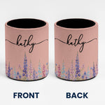 Custom Birth Flower & Name For Her, Wife, Daughter, Sister - Personalized Pencil Holder
