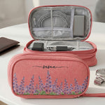 Custom Birth Flower & Name For Her, Wife, Daughter, Sister, Mom, Coworkers - Personalized Cable Bag